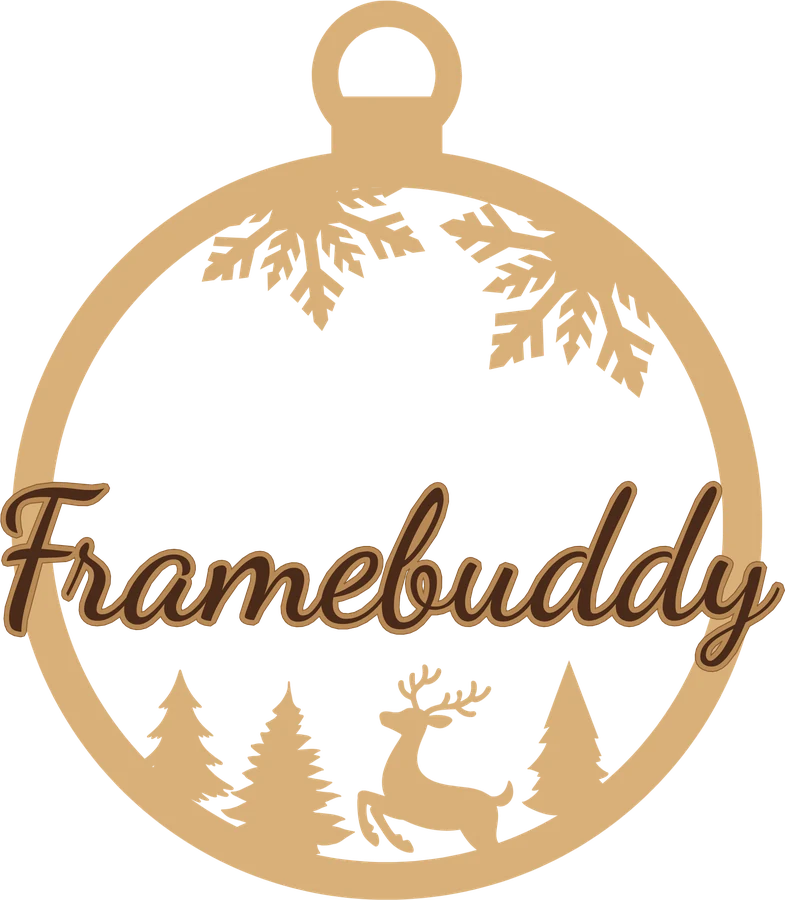 Personalisierter Holzanhänger mit Namen, erstellt im FRAMEBUDDY Generator